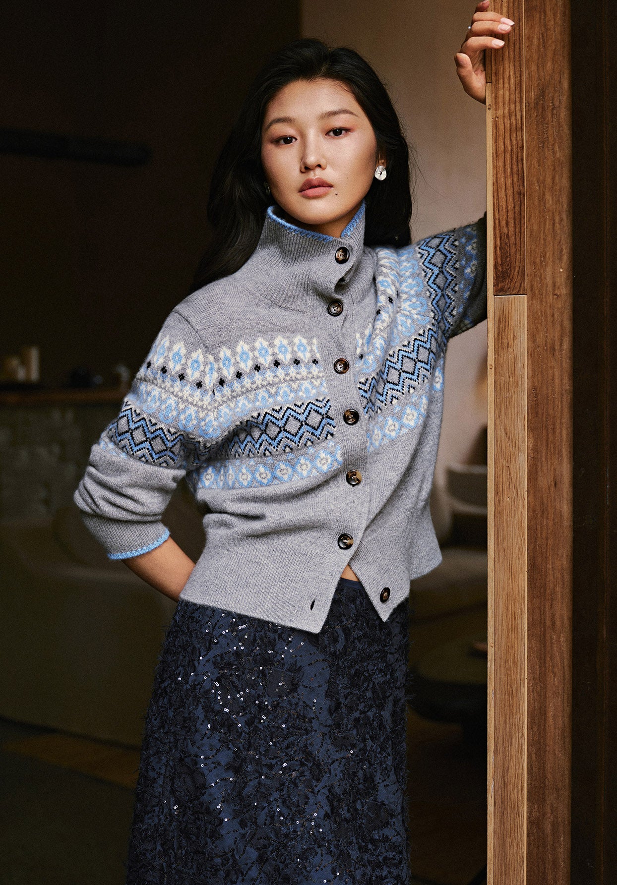 EP YAYING Ethnic Jacquard Jacket EGLIR9131A