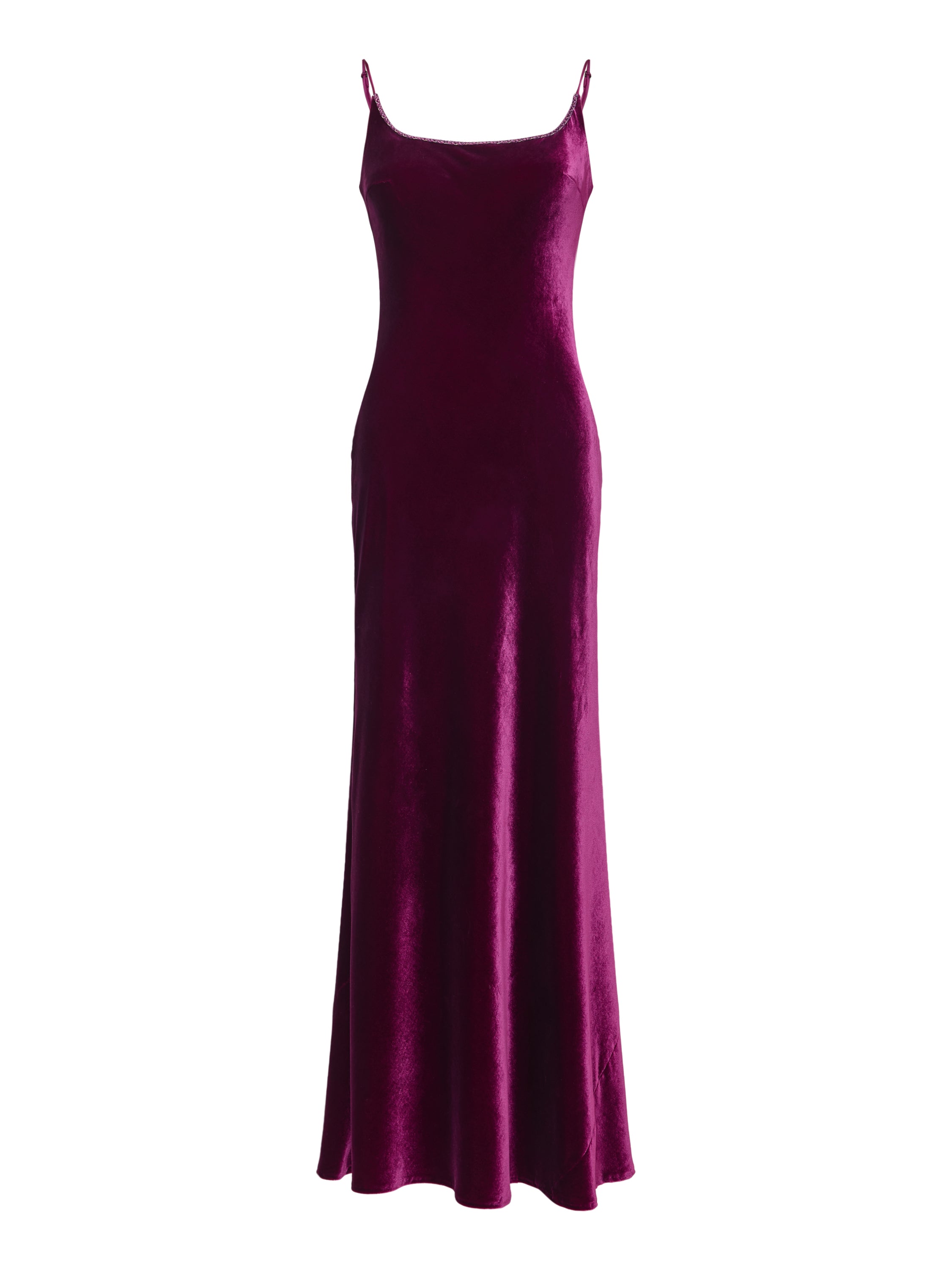 EP YAYING Blue Label Wine Red Slip Dress
