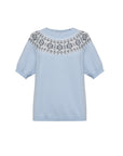 EP YAYING Wool-Cashmere Short-Sleeve Pullover Sweater