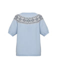 EP YAYING Wool-Cashmere Short-Sleeve Pullover Sweater