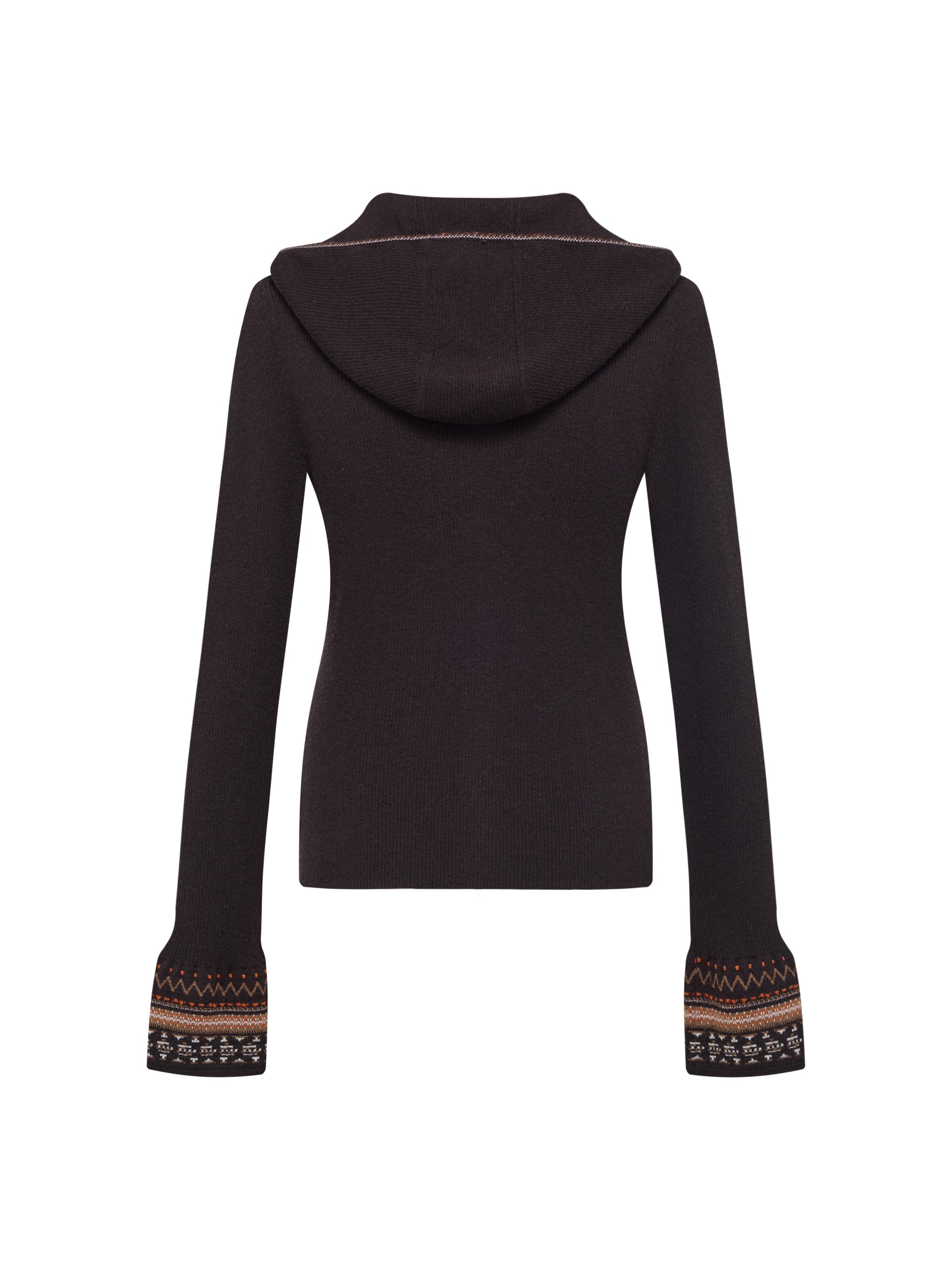 EP YAYING Vintage Ethnic Knit Hooded Cardigan