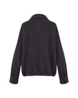 EP YAYING Wool-Yak Down Lapel Brown Jacket