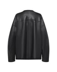 EP YAYING Embroidered Leather Jacket