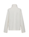 EP YAYING Blue Label Ivory Stand-Collar Toggle Wool Coat