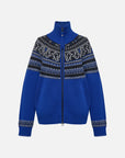 EP YAYING Cashmere Wool Jacquard Turtleneck Drawstring Cardigan
