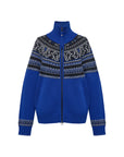 EP YAYING Cashmere Wool Jacquard Turtleneck Drawstring Cardigan