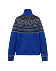 EP YAYING Cashmere Wool Jacquard Turtleneck Drawstring Cardigan