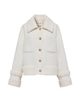 EP YAYING Wool-Cashmere Tweed Short Coat