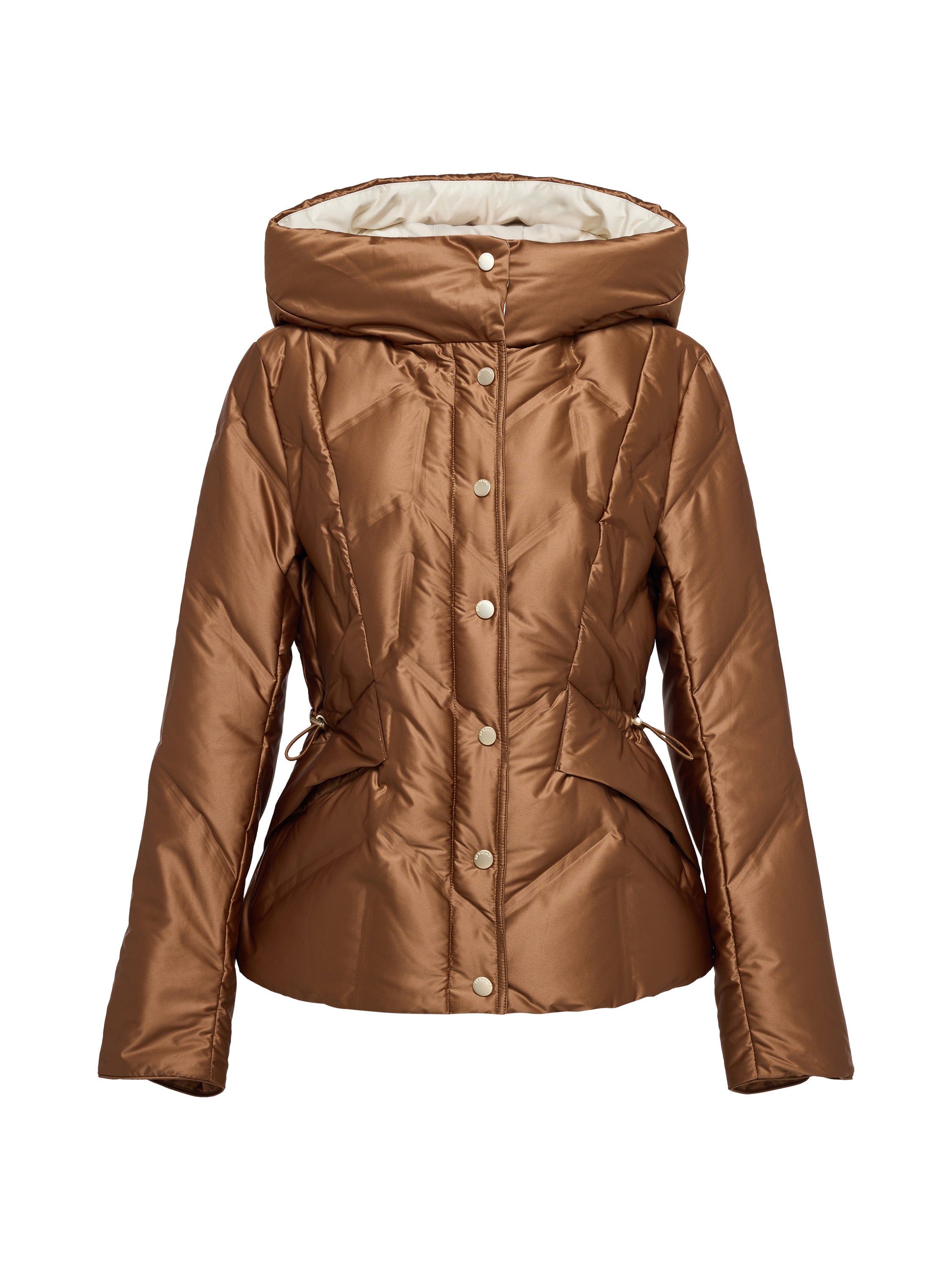 EP YAYING Brown Fitted Puffer Jacket
