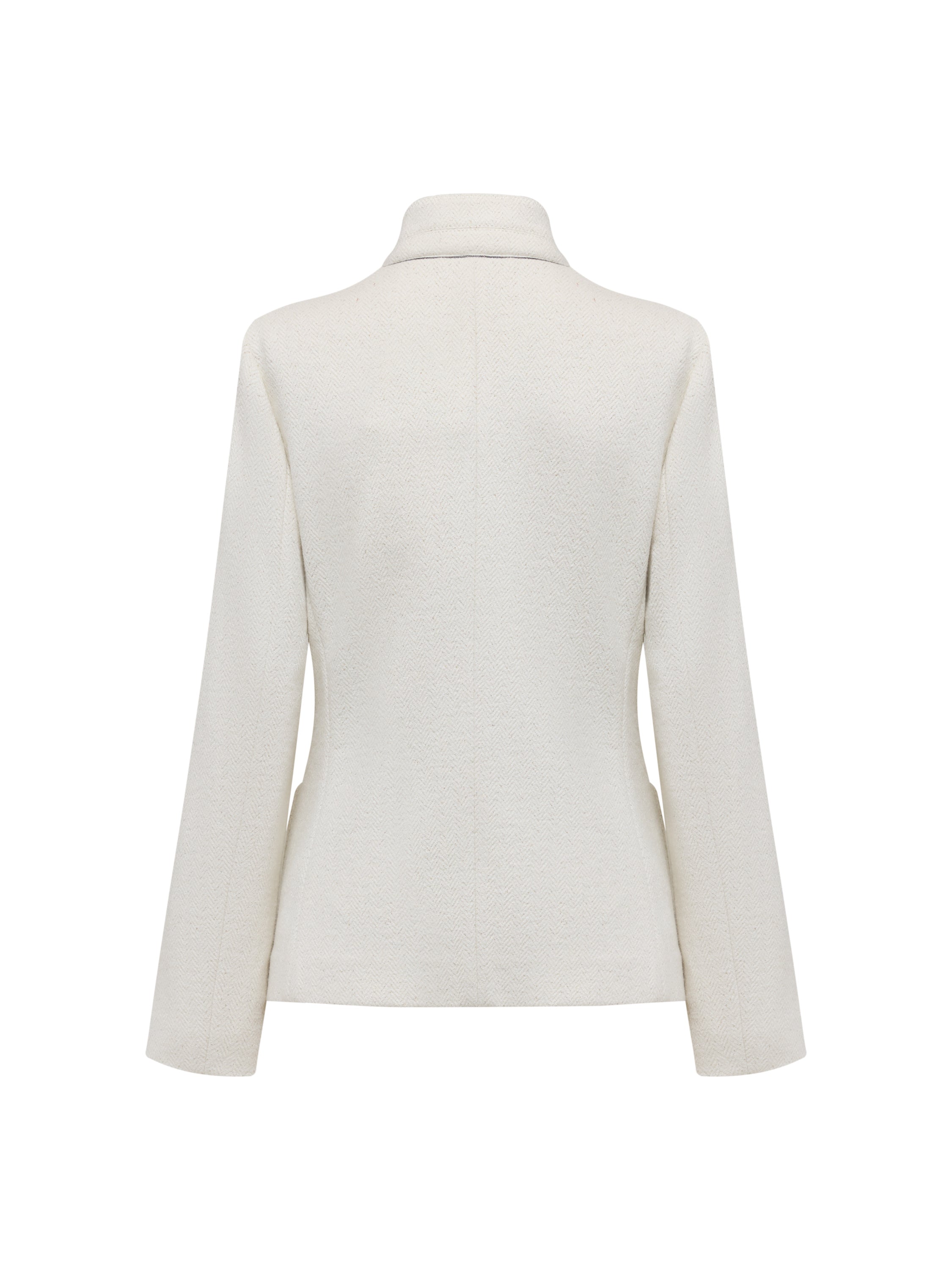 EP YAYING Chinese-Style Stand-Collar Wool Fitted Blazer