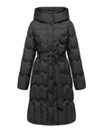 YAYING Black Quilted Long Coat