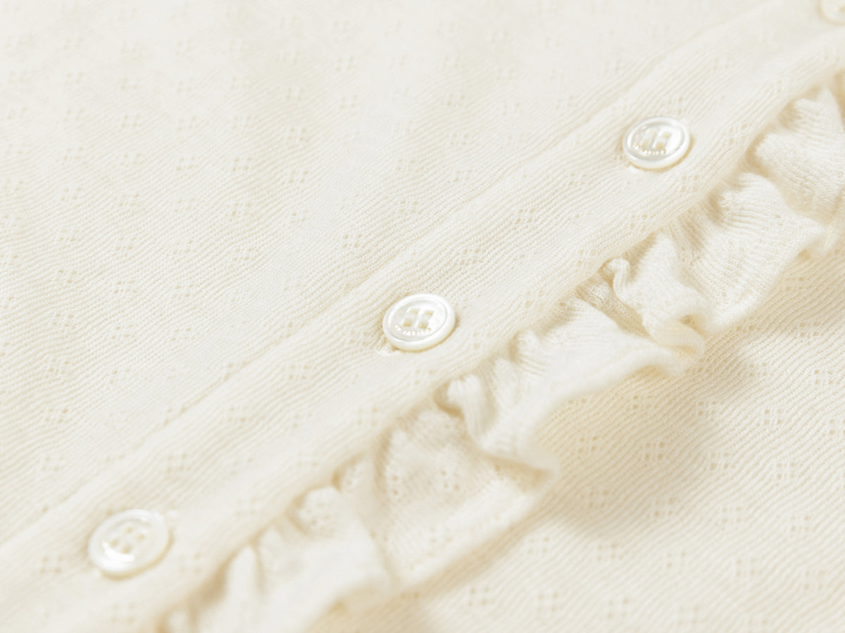 EP YAYING Petal-Collar Soft Wool Knit Sweater