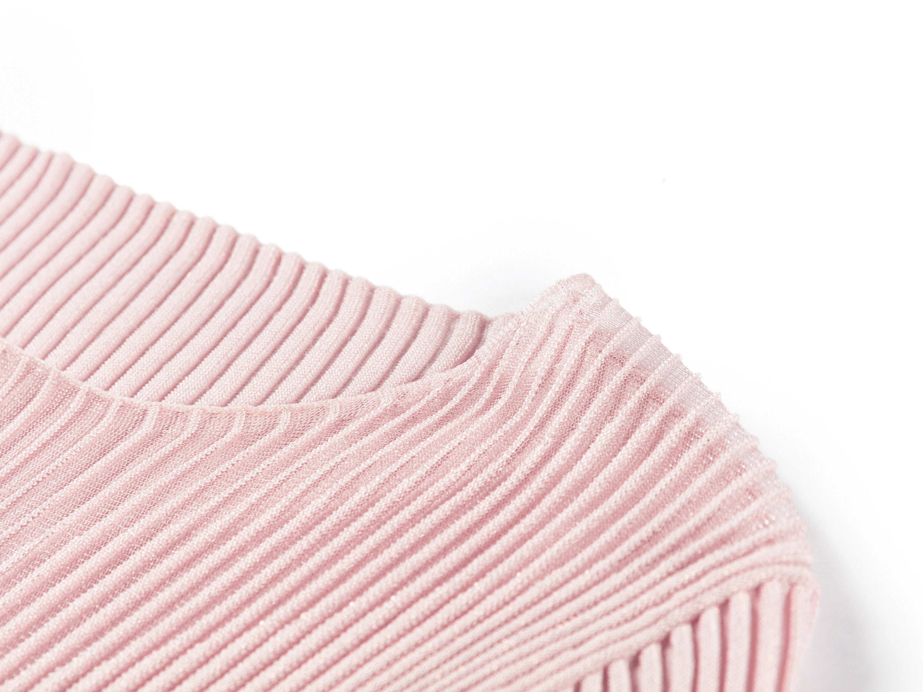 YAYING vertical striped crew neck short-sleeved knit sweater