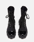 EP YAYING Knit Patchwork Martin Boots