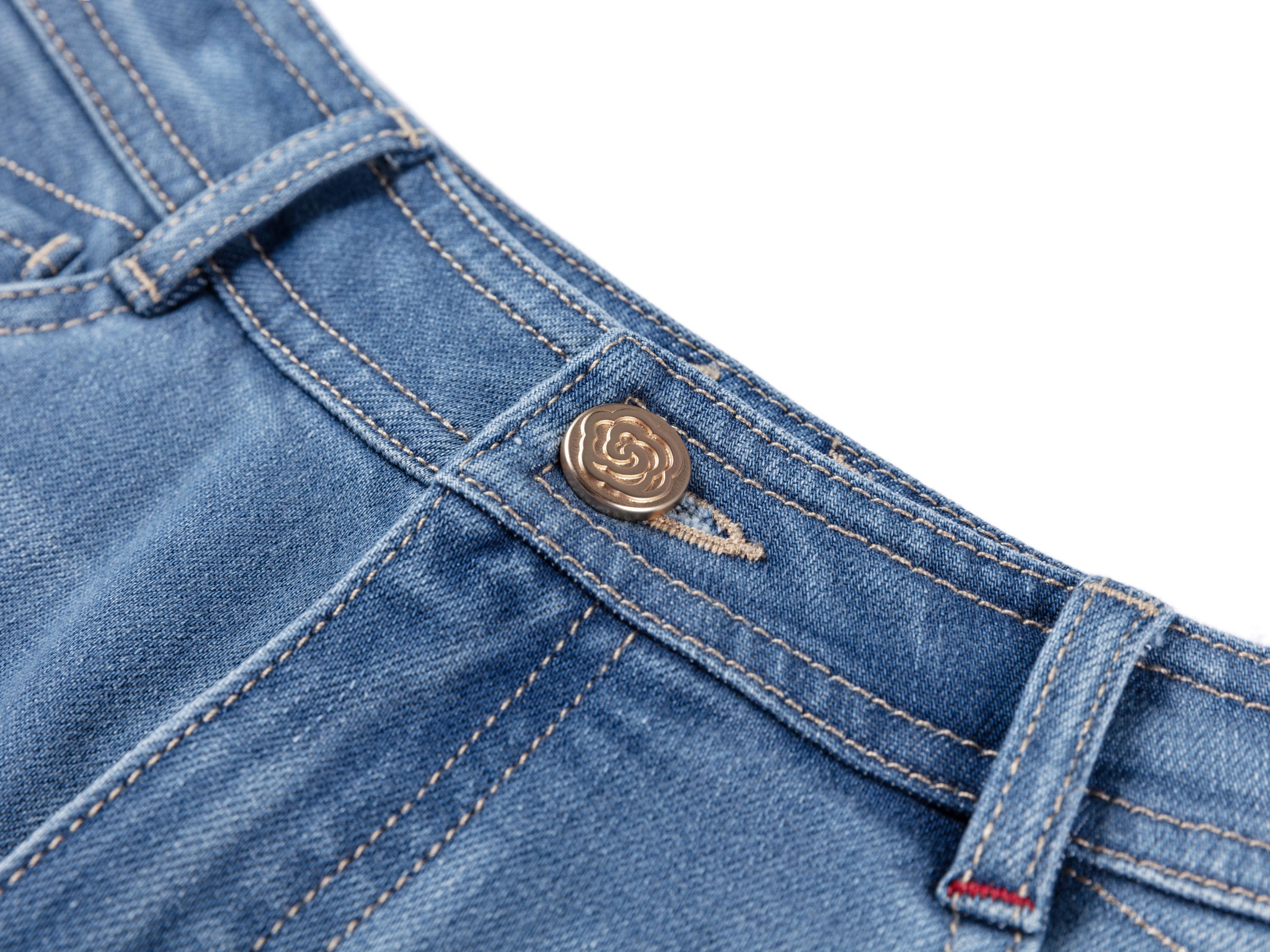 YAYING Silk Blend Denim Wide-Leg Pants