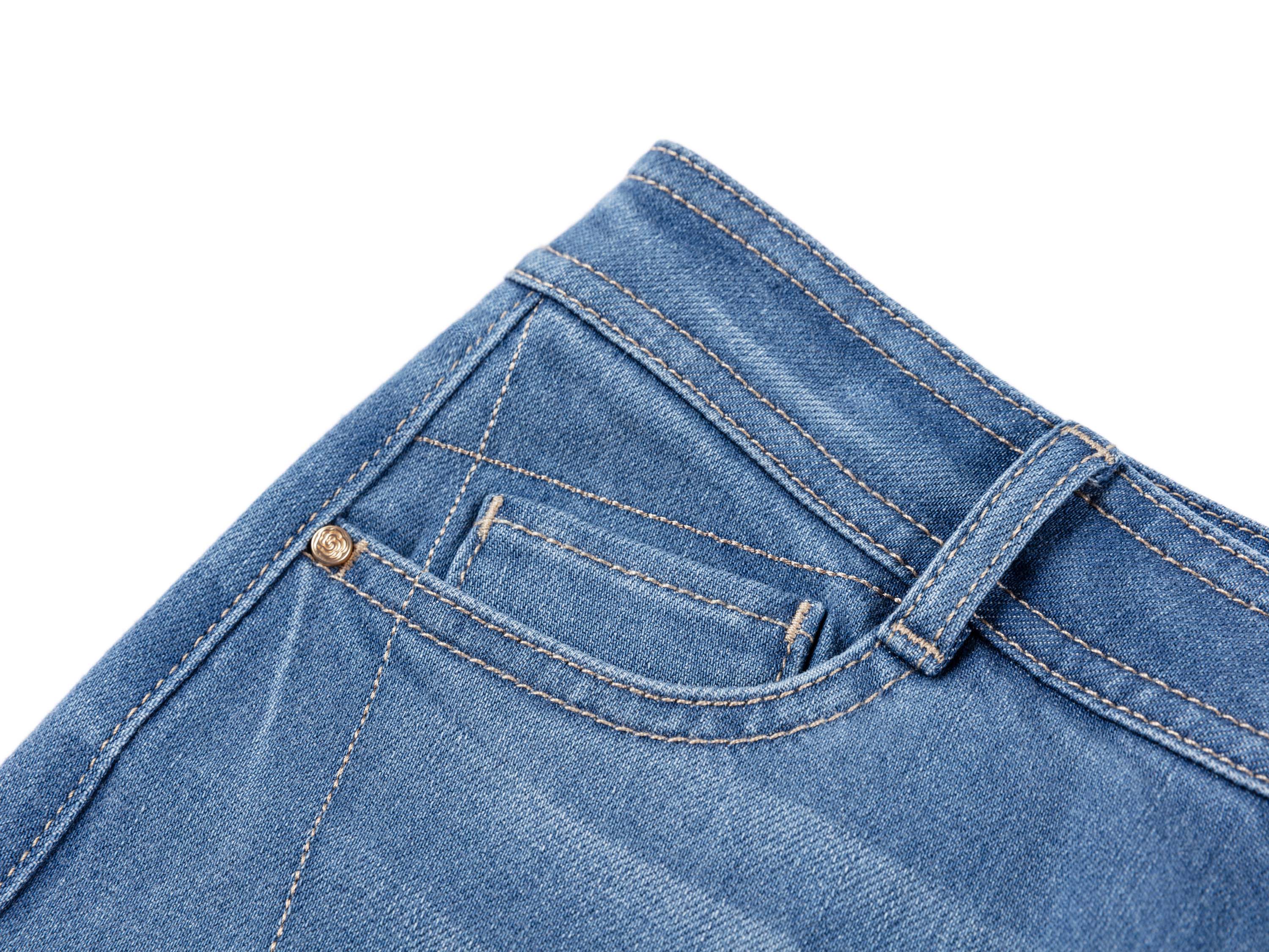 YAYING Silk Blend Denim Wide-Leg Pants