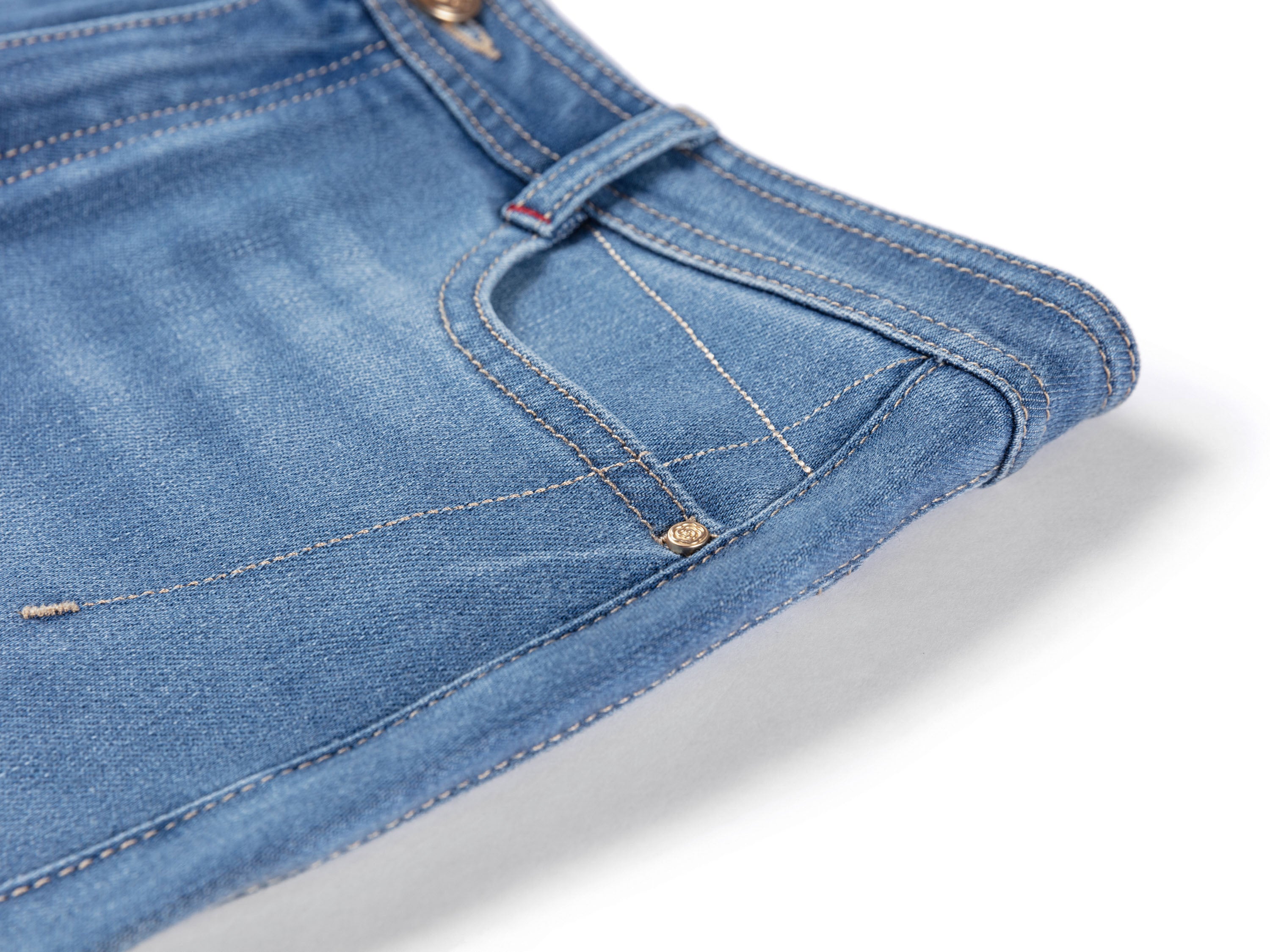 YAYING Silk Blend Denim Wide-Leg Pants