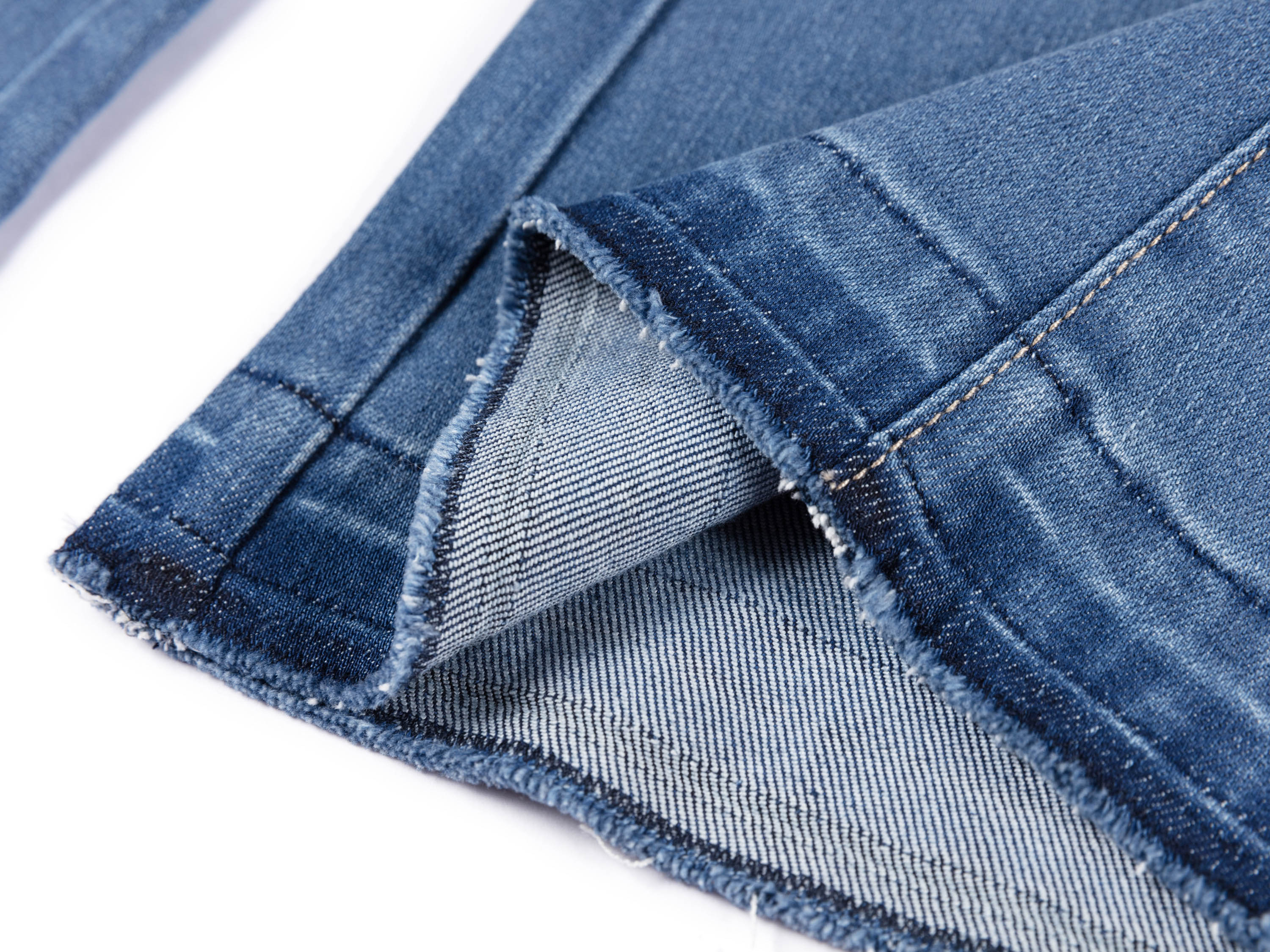 YAYING Silk Blend Denim Wide-Leg Pants