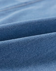 YAYING Silk Blend Denim Wide-Leg Pants