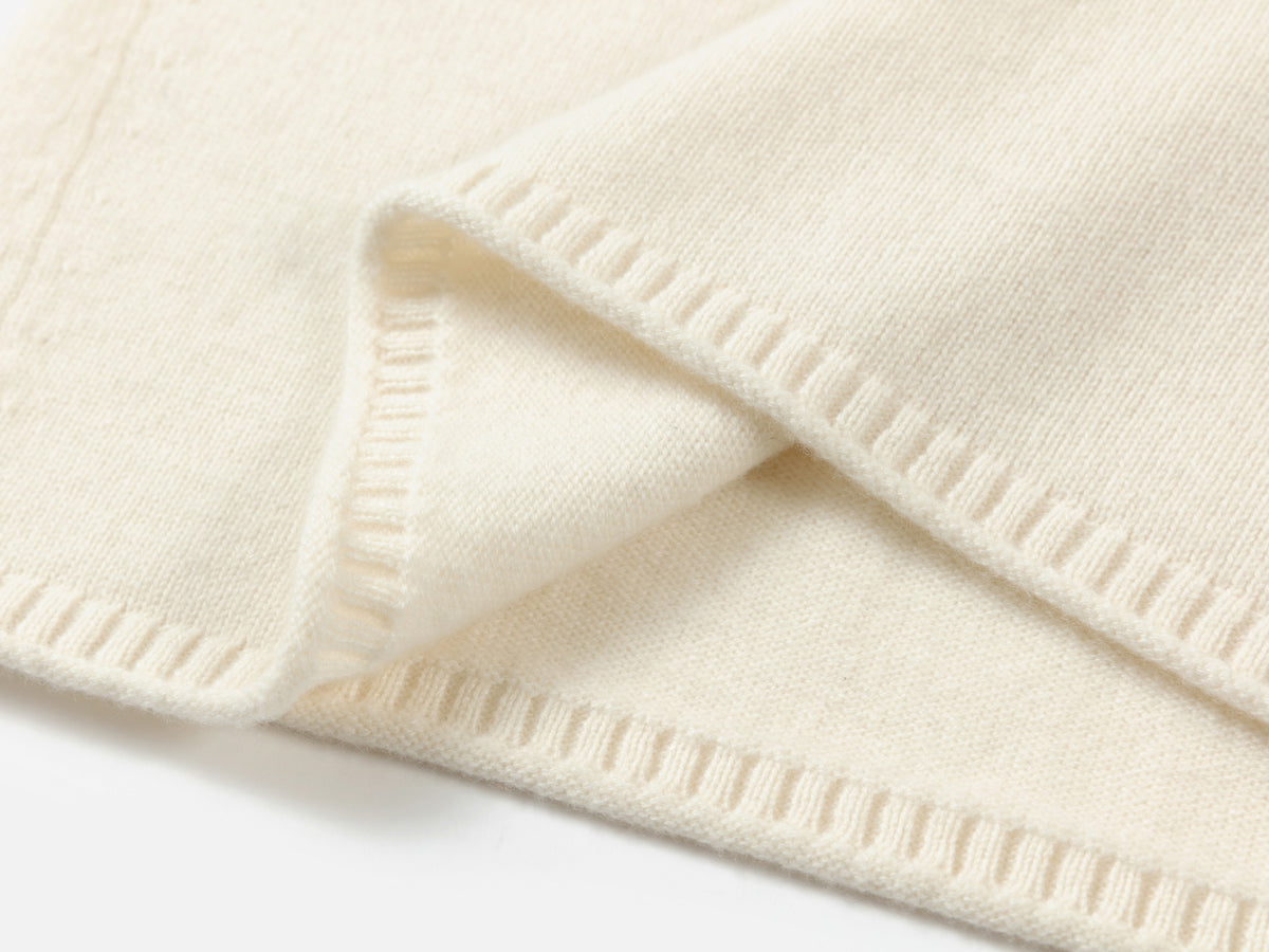 EP YAYING Drawstring Mock-Neck Cashmere Knit Top