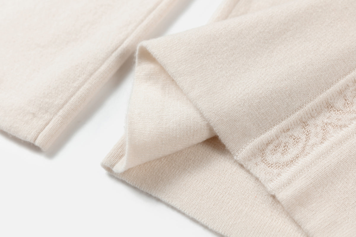 EP YAYING Short-Sleeve Round-Neck Cashmere Knit Top