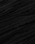 YAYING Silk Smooth Wave Trim A-Line Long Knit Skirt