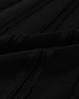 YAYING Silk Smooth Wave Trim A-Line Long Knit Skirt