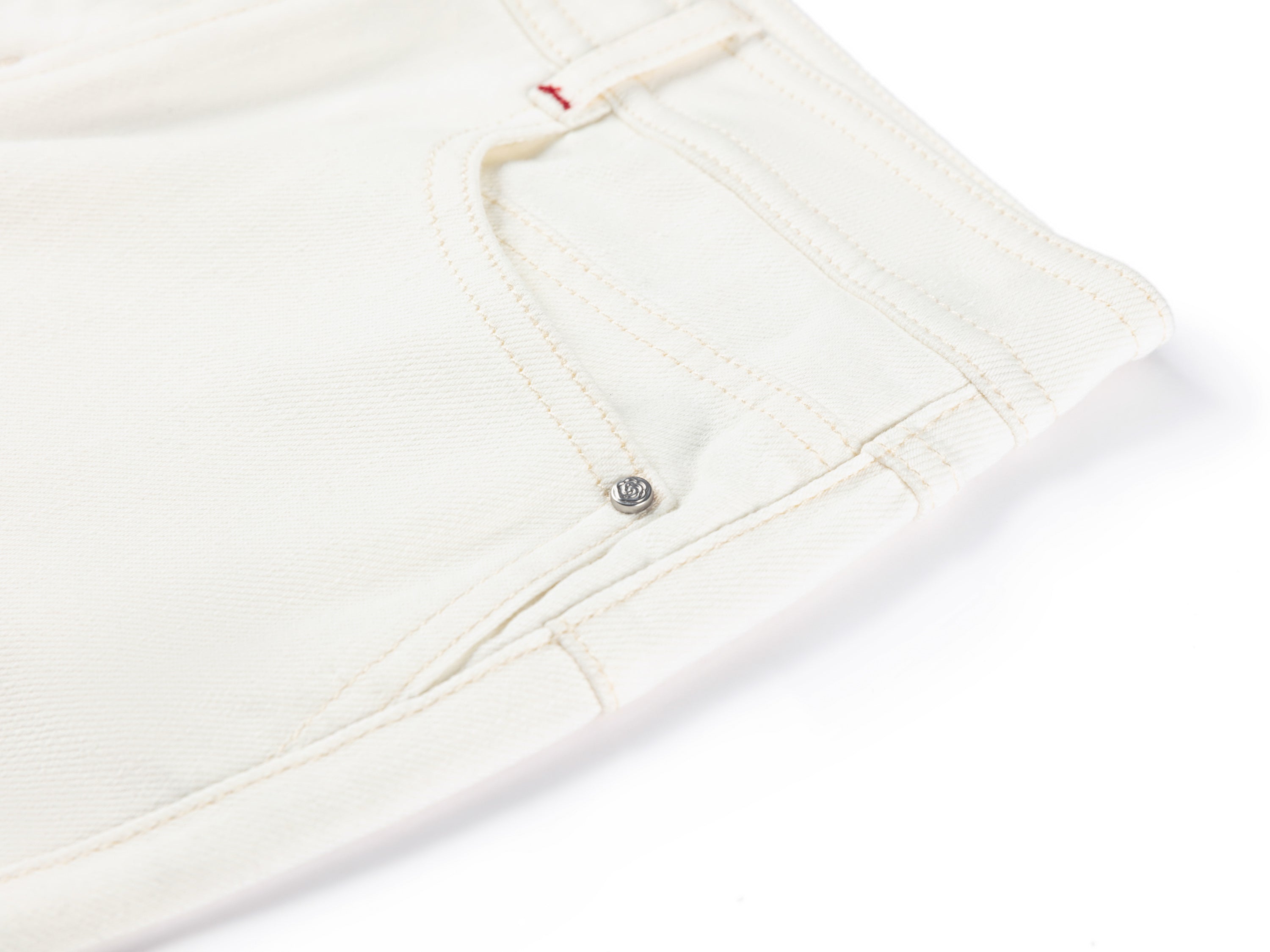 YAYING Silk cotton peony pattern cropped flared jeans