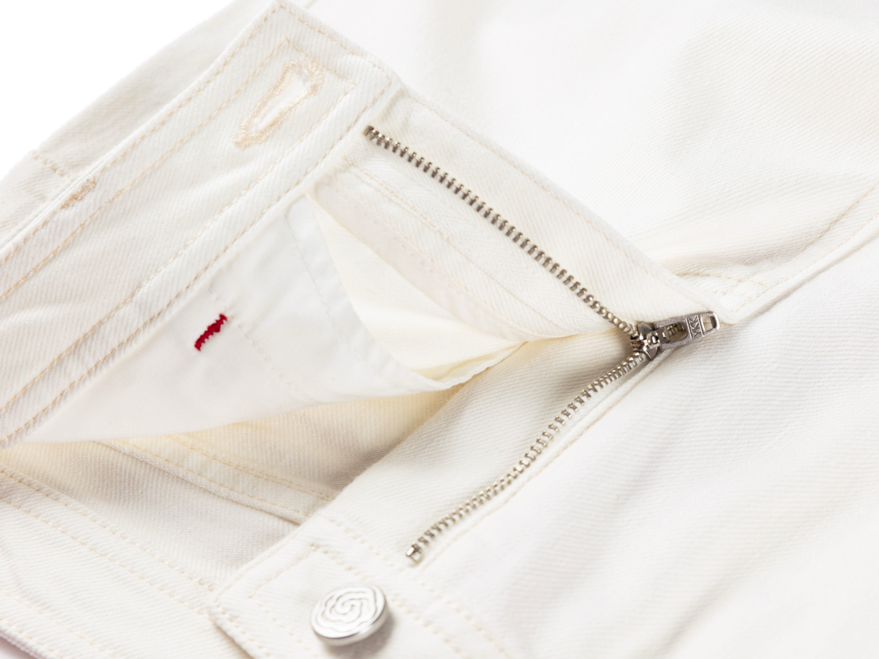 YAYING Silk cotton peony pattern cropped flared jeans