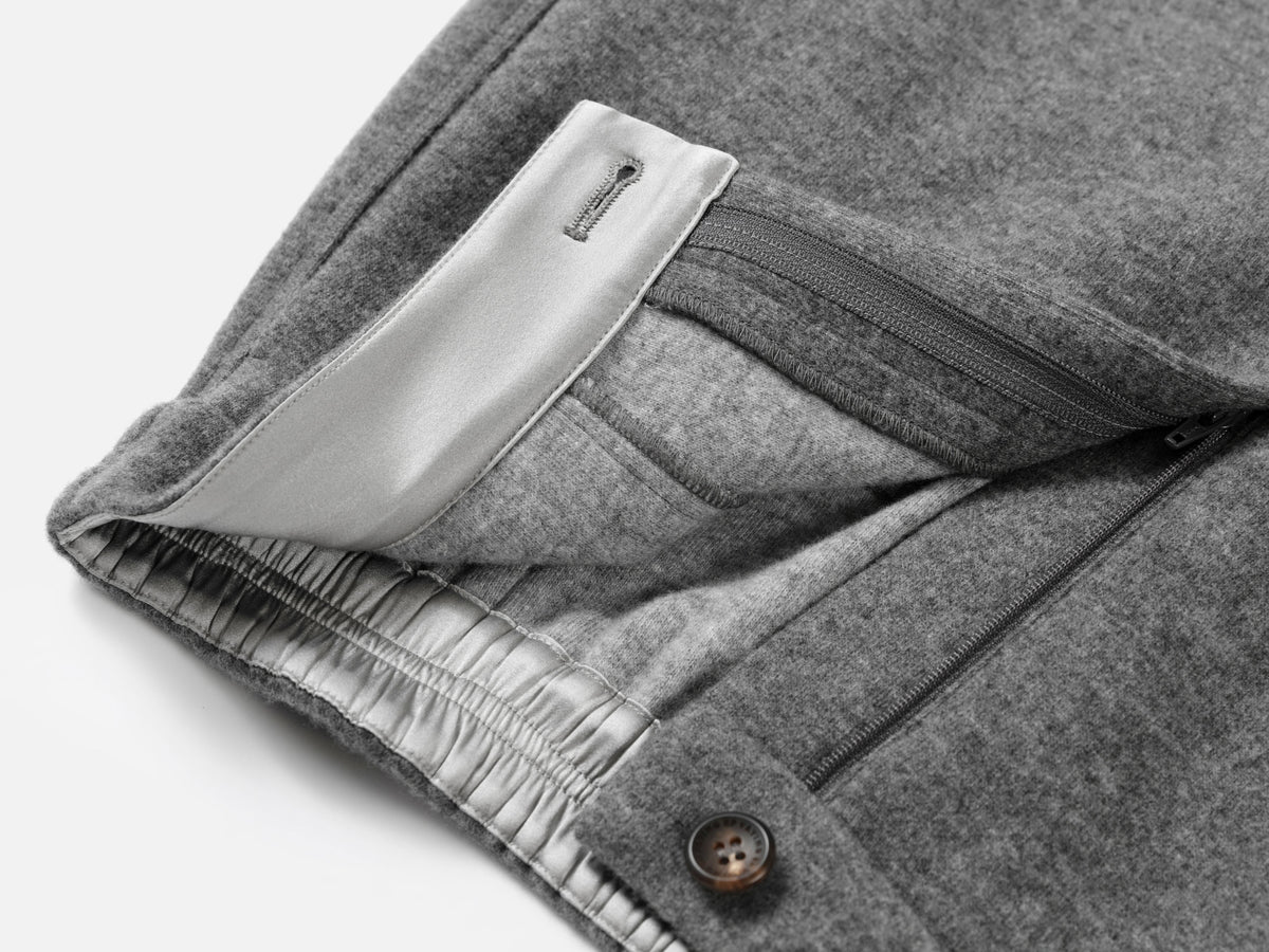 EP YAYING Soft Cashmere Double-Knit Straight-Leg Pants