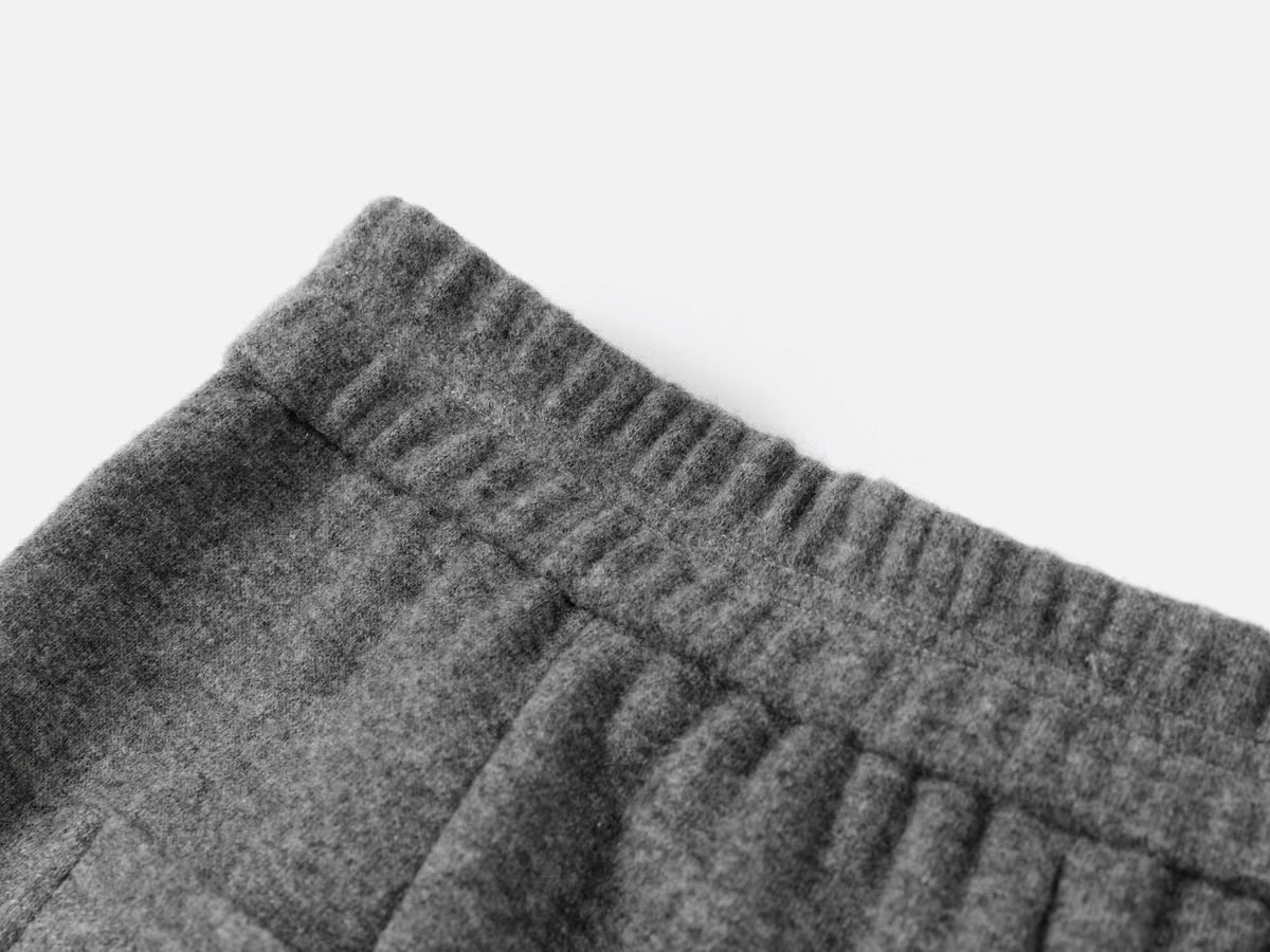 EP YAYING Soft Cashmere Double-Knit Straight-Leg Pants