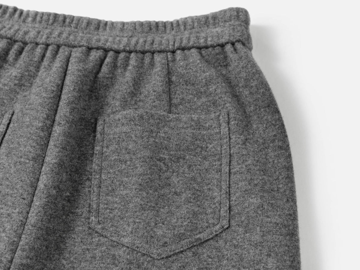 EP YAYING Soft Cashmere Double-Knit Straight-Leg Pants