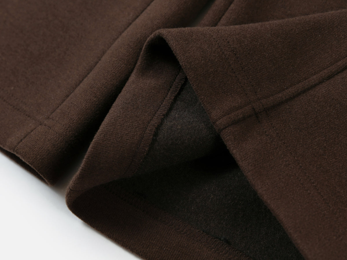 EP YAYING Textured Brushed Straight-Leg Pants