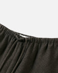 EP YAYING Wool Blend Drawstring High-Waist Wide-Leg Pants