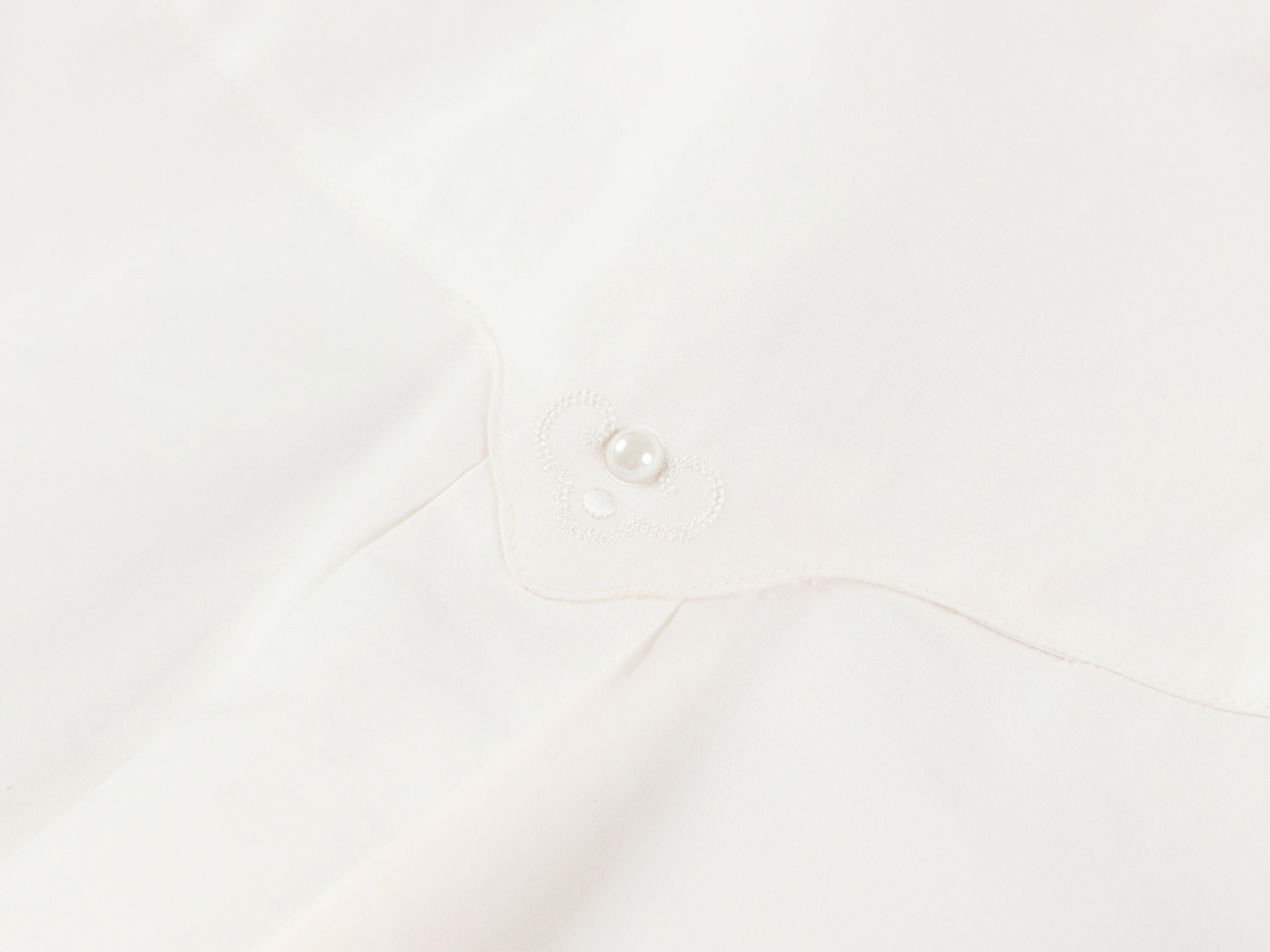 YAYING Short-cut silk cotton long-sleeved elegant collared shirt