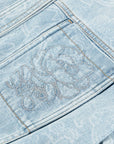 YAYING Textured Lapel Relaxed Workwear Denim Jacket