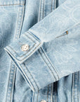 YAYING Textured Lapel Relaxed Workwear Denim Jacket
