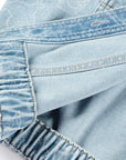 YAYING Textured Lapel Relaxed Workwear Denim Jacket