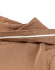 YAYING Embossed Relaxed Hooded Drawstring Short Sleeve Knit Top