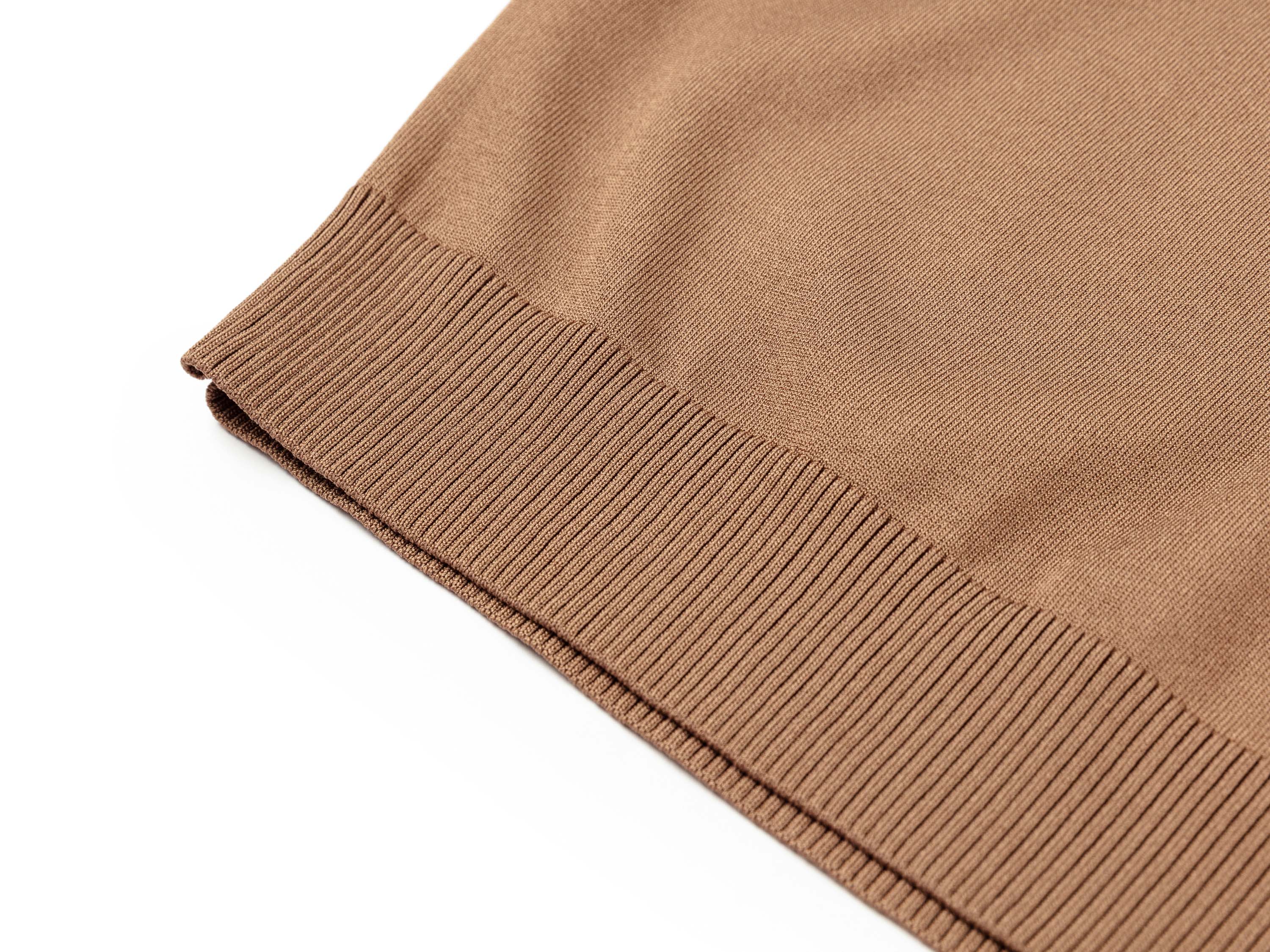 YAYING Embossed Relaxed Hooded Drawstring Short Sleeve Knit Top