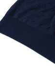 YAYING 100% Merino Wool Lapel Short Sleeve Knit Top