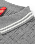 YAYING 100% Merino Wool Lapel Short Sleeve Knit Top