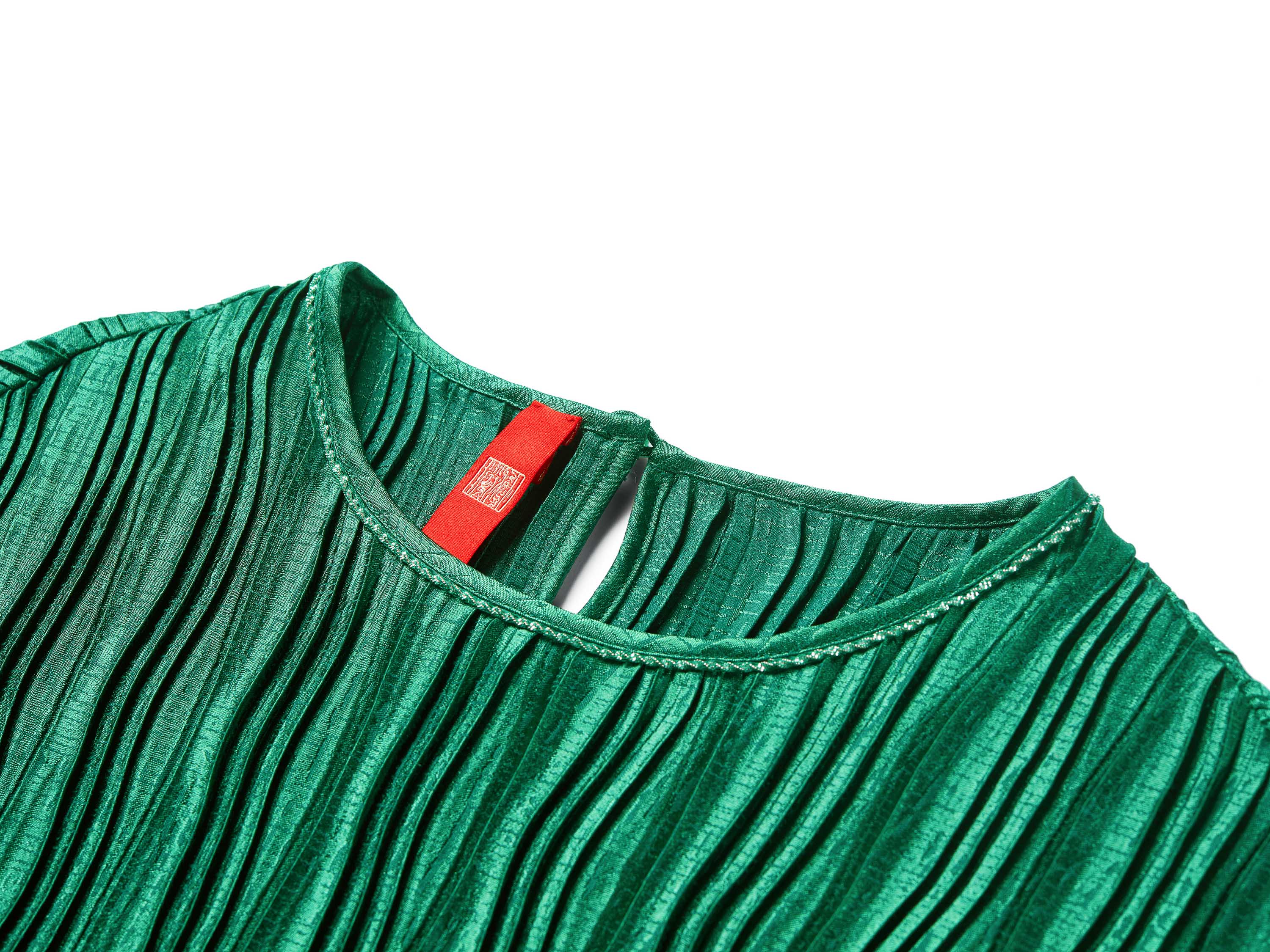 YAYING Green Pleated Top