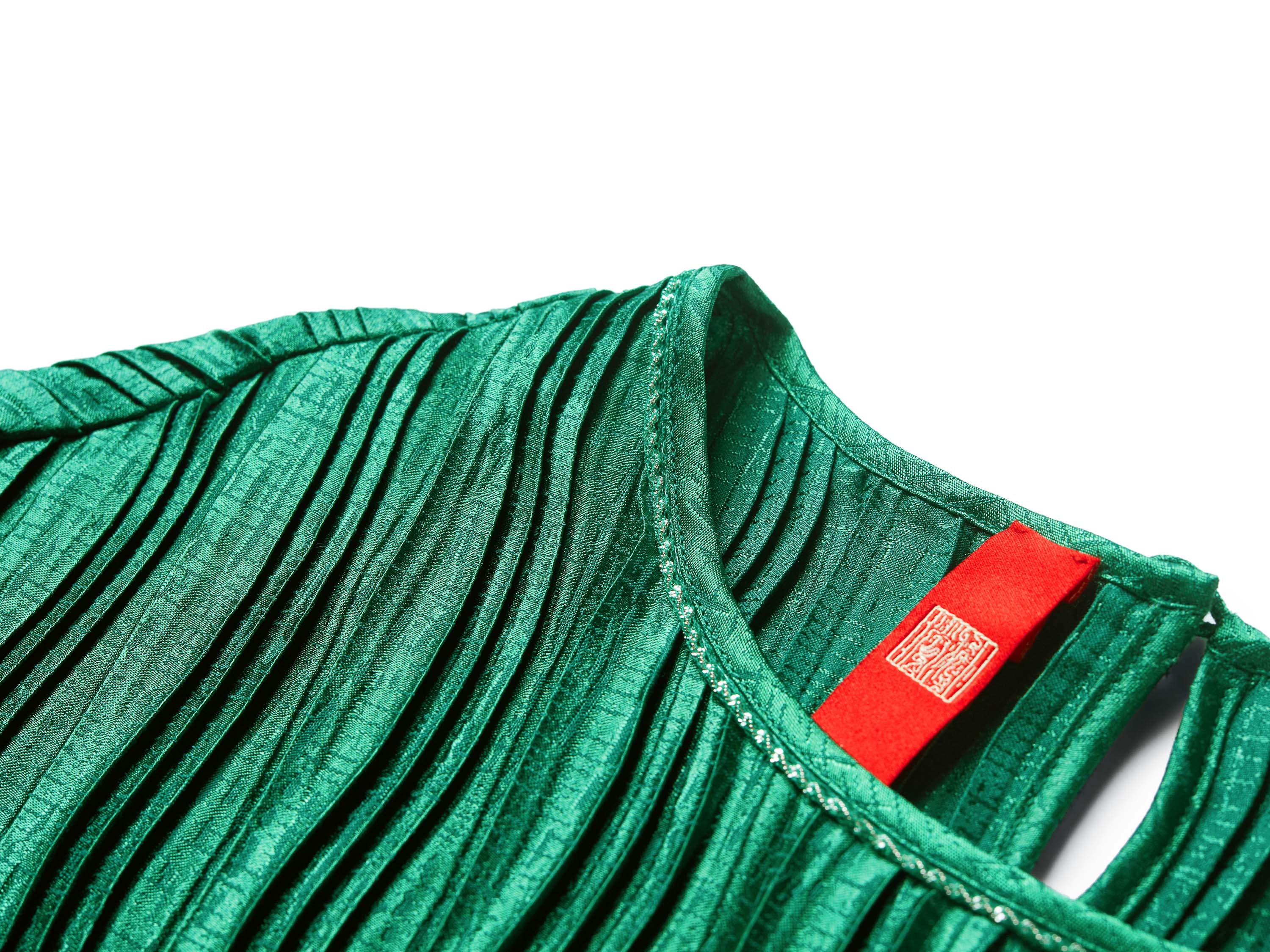 YAYING Green Pleated Top