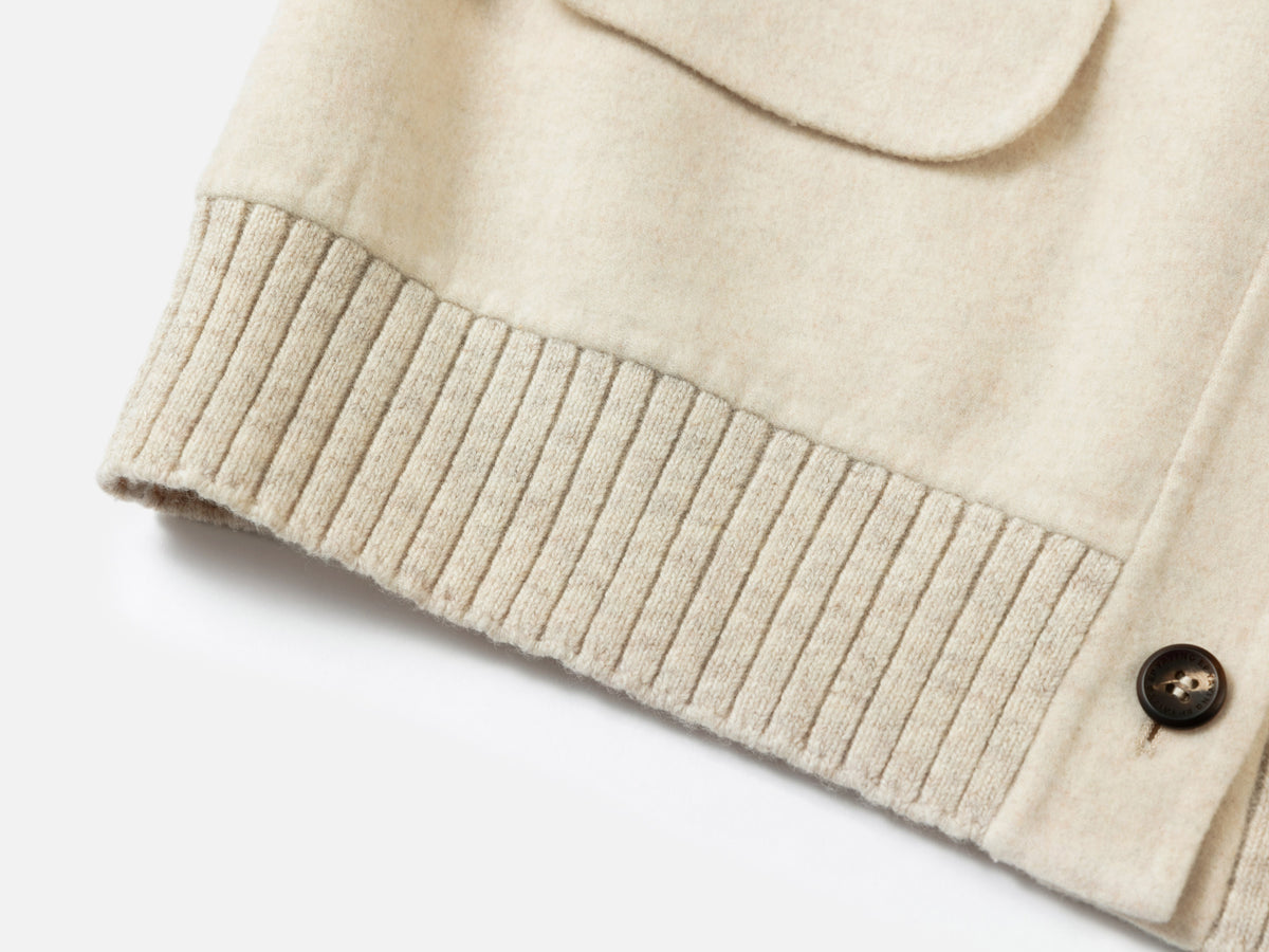 EP YAYING Silk-Wool-Cashmere Tweed Coat