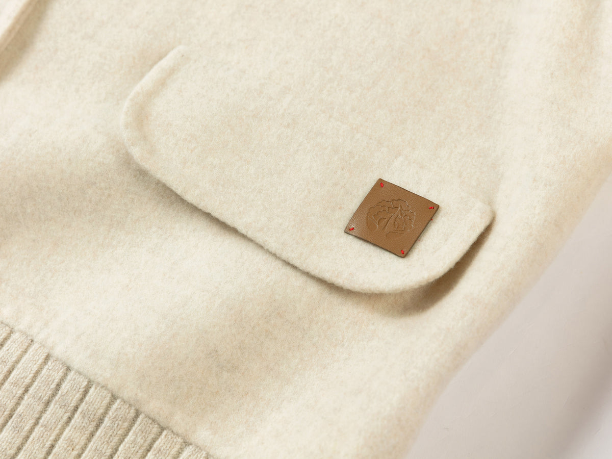 EP YAYING Silk-Wool-Cashmere Tweed Coat