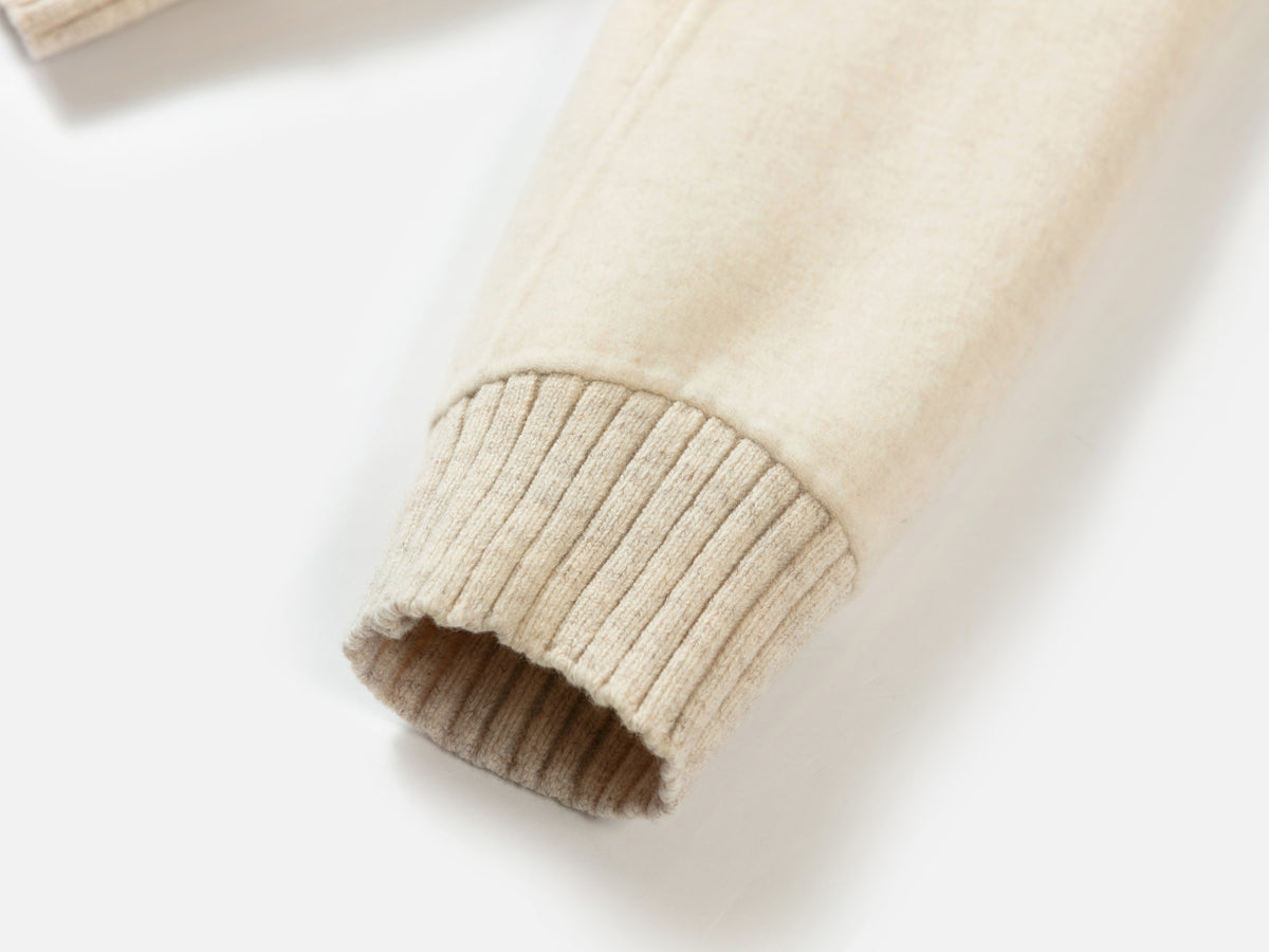 EP YAYING Silk-Wool-Cashmere Tweed Coat