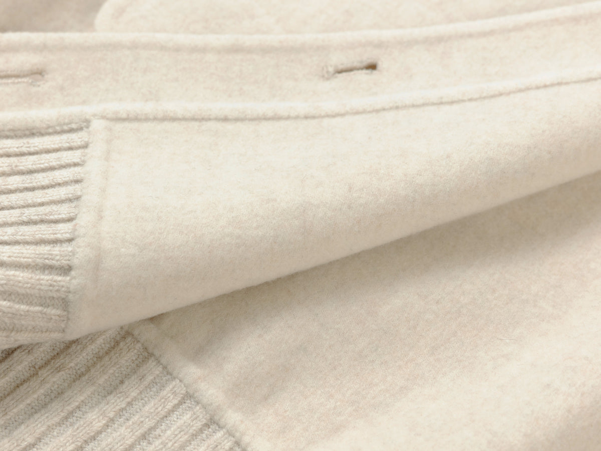 EP YAYING Silk-Wool-Cashmere Tweed Coat