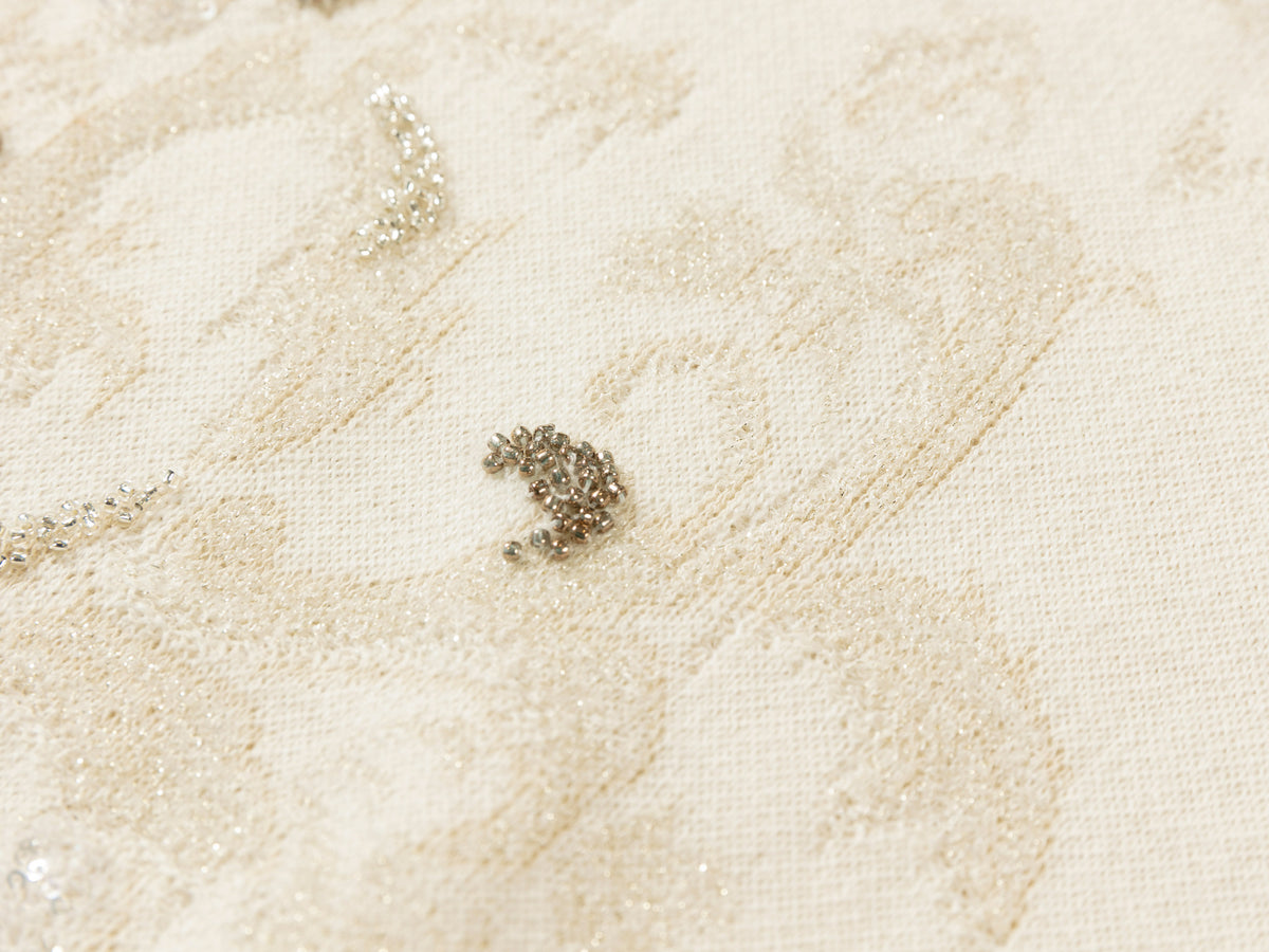 EP YAYING Blue Label Quiet Luxury Jacquard Wool Knit Top