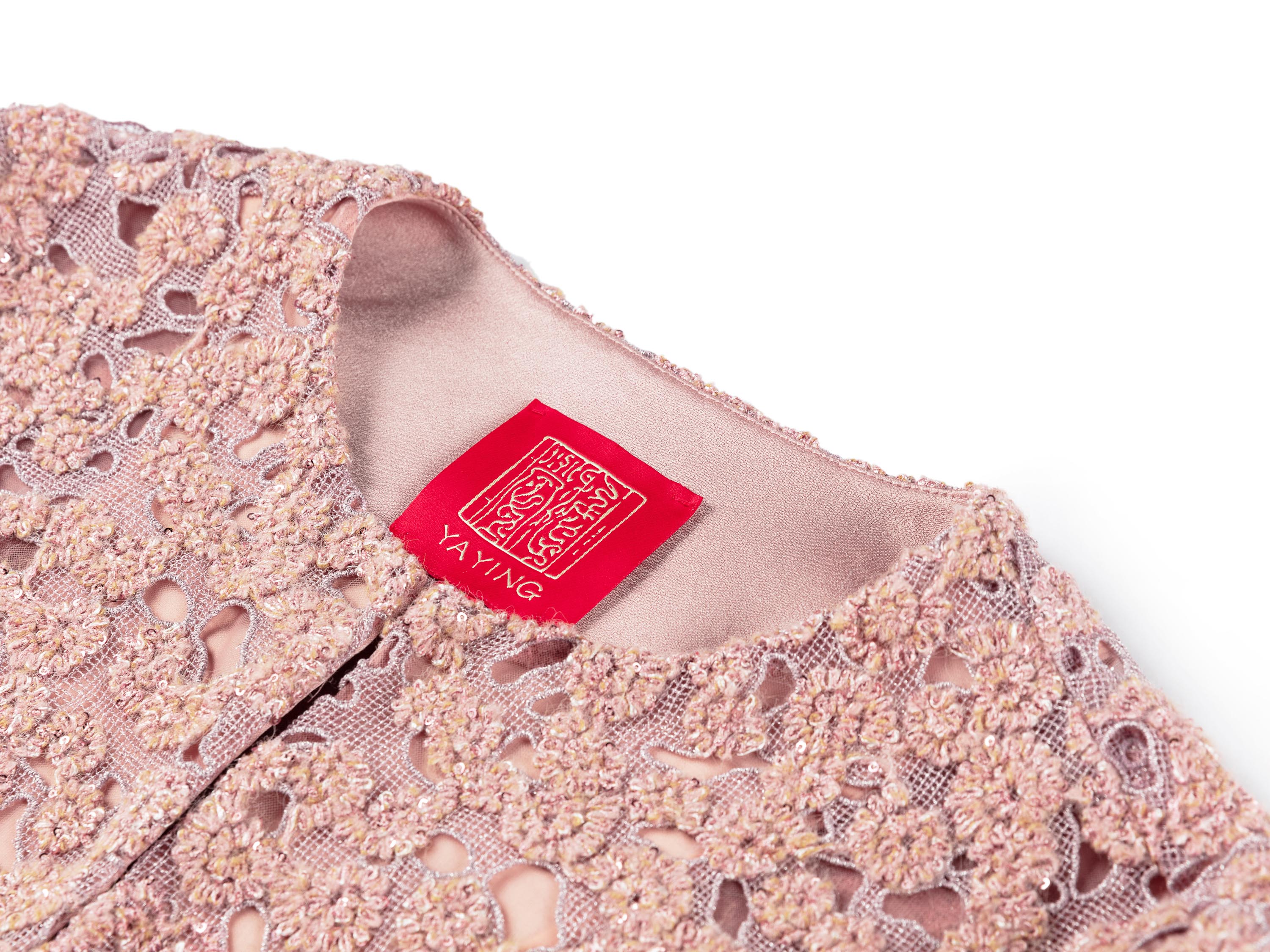YAYING Peony Jacquard Textured Plush Jacket